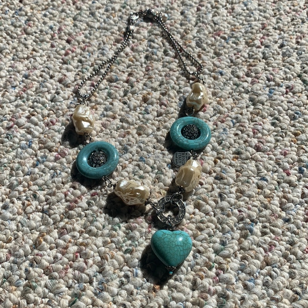 Beautiful turquoise and silver necklace
